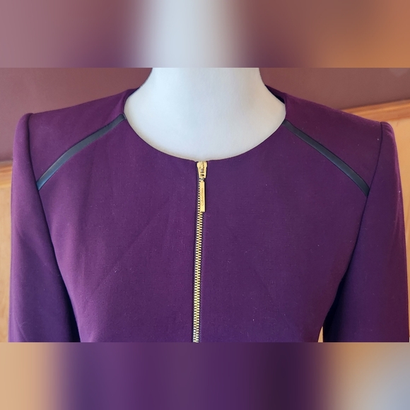 Calvin Klein Petite Workwear Laux Jacket Work Jacket Plum Purple Size 8P - Picture 6 of 12